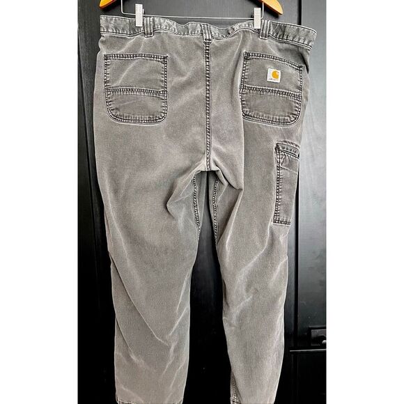VTG Carhartt Flat Front Carpenter Pants Jeans Baggy Relaxed Fit Workwear 44 x32